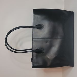 J. Crew Black Leather Tote